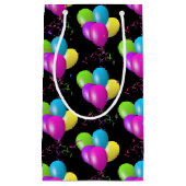 het kleurrijk verjaardagsconflict op ballonnen klein cadeauzakje (Voorkant)