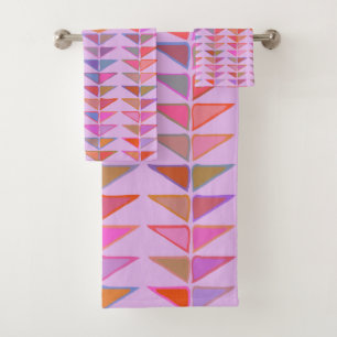 Het kleurrijke Abstracte Geometrische Schilderen Bad Handdoek
