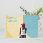 Het kleurrijke Afstudeerder van de Naam van het Ma Aankondiging (Staand voorkant)