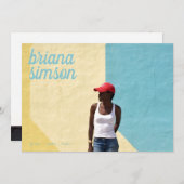 Het kleurrijke Afstudeerder van de Naam van het Ma Aankondiging (Voorkant / Achterkant)