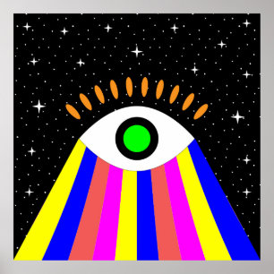 Het kleurrijke beeld van het flatontwerp van het o poster