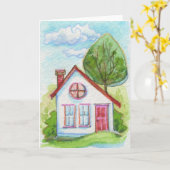 Het kleurrijke Huis van de Waterverf Kaart (Gele Bloem)