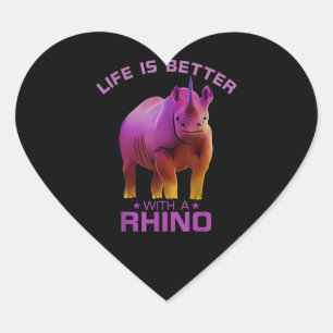 Het kleurrijke leven is beter met een Rino Cute Wi Hart Sticker