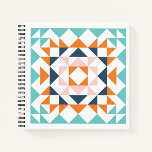 Het kleurrijke Moderne Geometrische Art. van het Notitieboek