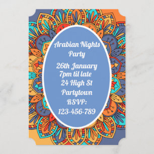 Het kleurrijke mozaïekfeest van de Arabische Nacht Kaart