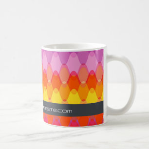 Het kleurrijke Patroon van de Golven van de Zigzag Koffiemok