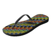 Het kleurrijke patroon van de letters teenslippers (Schuin)