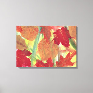 Het kleurrijke Verpakte Canvas van de Herfst van Afdruk