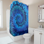 Het kleurstof-blauwe douchegordijn (In situ)