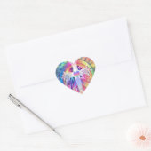 Het kleurstofkruis hart sticker (Envelop)