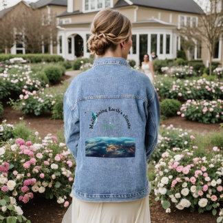 het klimaat van de aarde in stand houden denim jacket