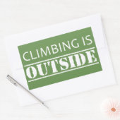 Het klimmen is buiten rechthoekige sticker (Envelop)