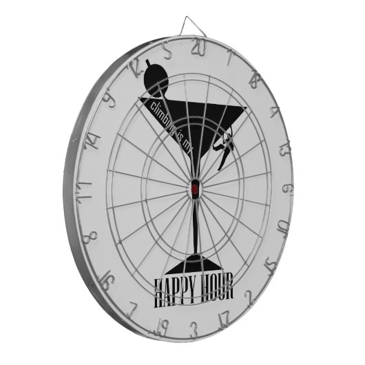 Het klimmen is mijn gelukkige uur dartbord (Voorkant Links)