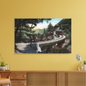 Het klimmen naar het Uitzicht van Cloudland Canvas Afdruk (Insitu (Woonkamer))