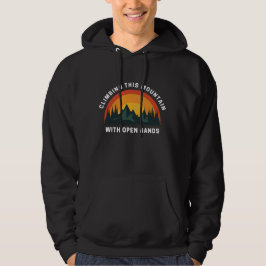 Het klimmen van deze berg met open handen Christel Hoodie