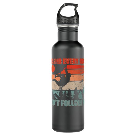 Het klimmen van  rotende bergen waterfles  (Voorkant)