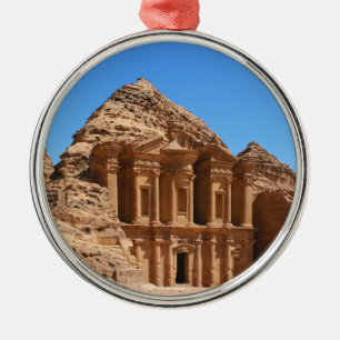 Het klooster Petra Jordan Metalen Ornament