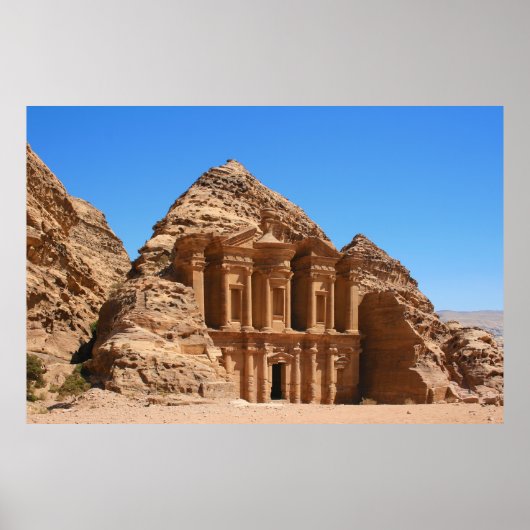 Het klooster Petra Jordan Poster (Voorkant)