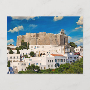 Het klooster van Sint-Johannes in Patmos, Griekenl Briefkaart