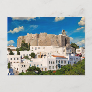 Het klooster van Sint-Johannes in Patmos, Griekenl Briefkaart