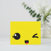 Het knipogen briefkaart (Staand voorkant)