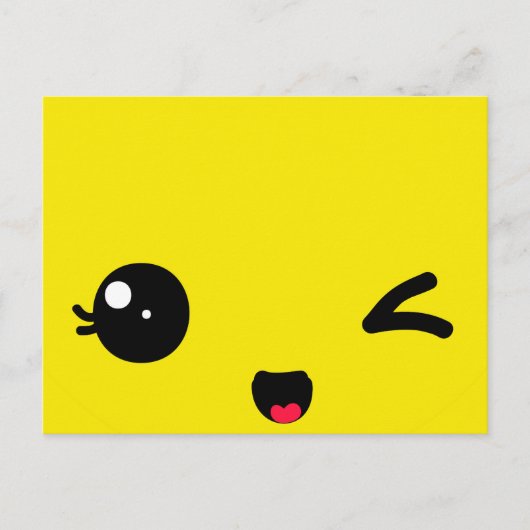 Het knipogen briefkaart (Voorkant)