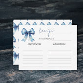 Het Knot Blue Bow Vrijgezellenfeest Game Recept bi Notitiekaartje