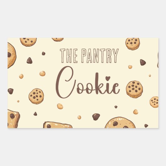 Het koekje van de pantry rechthoekige sticker (Voorkant)