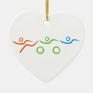 Het koele en unieke ontwerp van Triathlon Keramisch Ornament