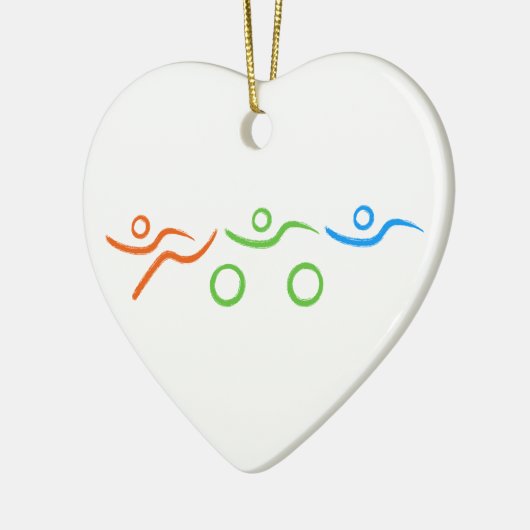 Het koele en unieke ontwerp van Triathlon Keramisch Ornament (Links)