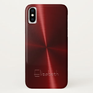 Het koele Glanzende Radiale Metaal van het Staal iPhone X Hoesje