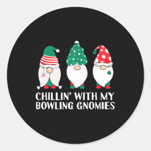 Het koelen met mijn Bowling Gnomies PJ Fun Gnome P Ronde Sticker