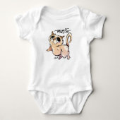 Het koffertje Cat Unisex Baby Jumpsuit Romper (Voorkant)