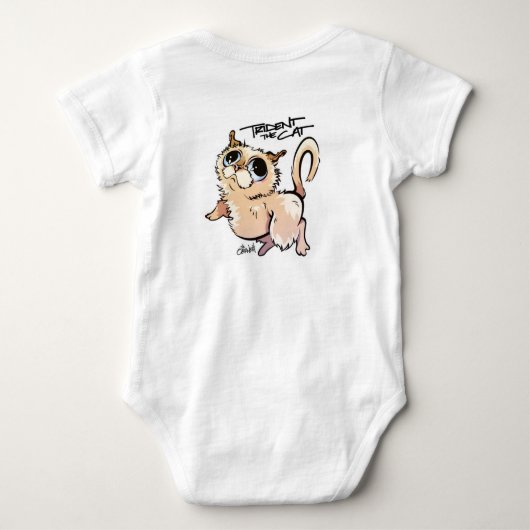 Het koffertje Cat Unisex Baby Jumpsuit Romper (Achterkant)
