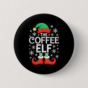 Het koffie-elf shirt voor mannen en vrouwen, bijpa ronde button 5,7 cm