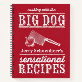 Het koken met het Big Dog Recipe Book Notitieboek
