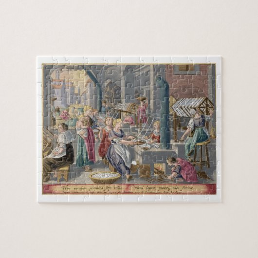 Het koken van de cocons om de chrysaliden te verni legpuzzel (Horizontaal)