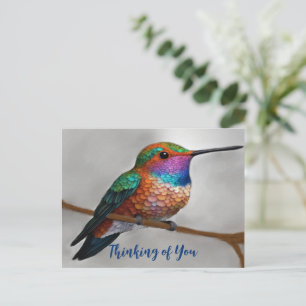 Het kolibrie schilderij van Allen Briefkaart