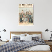 Het koloniale leger canvas afdruk (Insitu (Slaapkamer))