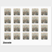 Het koloniale leger vierkante sticker (Vel)