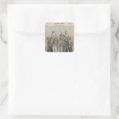 Het koloniale leger vierkante sticker (Tas)
