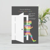 Het komen uit de kast uitnodiging (Staand voorkant)