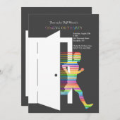 Het komen uit de kast uitnodiging (Voorkant / Achterkant)