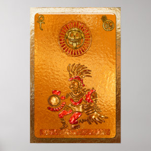 Het komt eraan! AZTEC 3D Native American Motif Poster