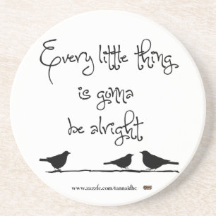 Het komt goed zandsteen onderzetter