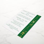 Het komt neer op een groene Folie uitnodiging (Gedraaid)