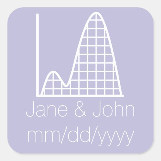 Het komt samen in lavendel Sticker (Voorkant)
