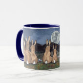 "Het konijn in de maan" Origineel Charmant Kunstwe Mok (Voorkant links)