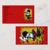 Het konijnenhol omlaag visitekaartje (Voorkant / Achterkant)