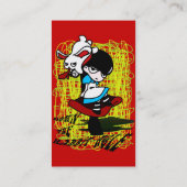 Het konijnenhol omlaag visitekaartje (Achterkant)